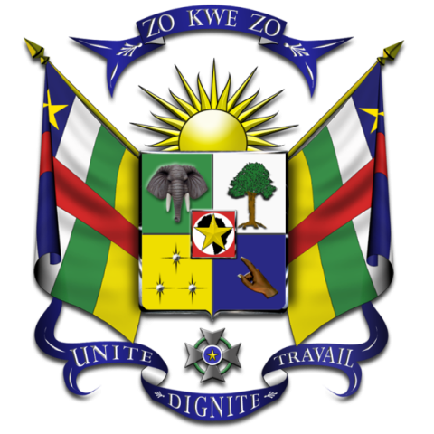 中央アフリカ共和国 木材と国章 国旗のweb 木の情報発信基地