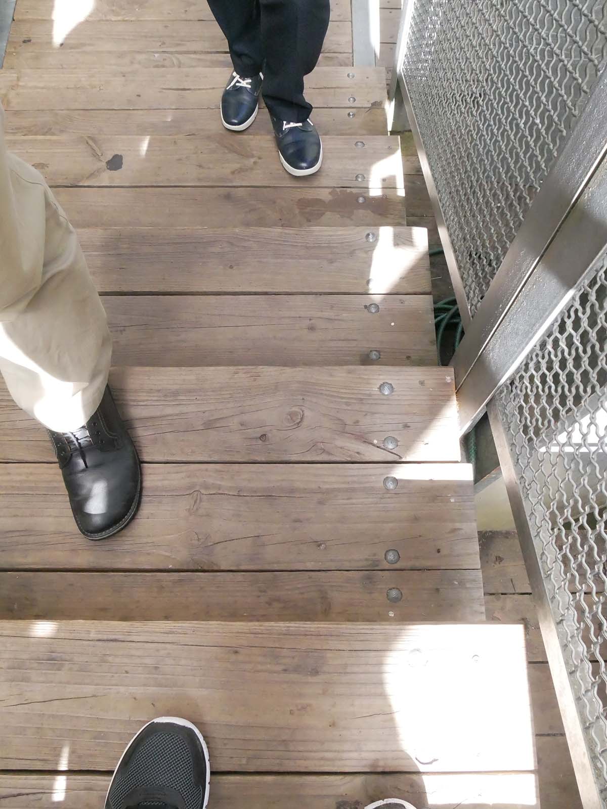 ^階段、段板は木製