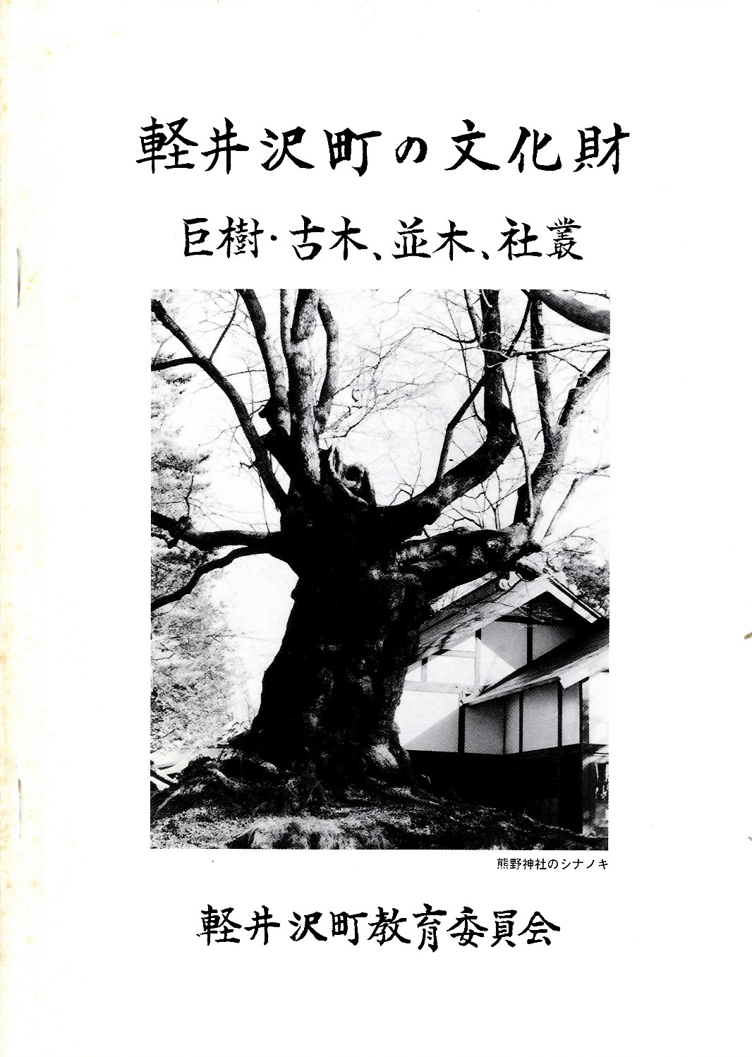 軽井沢の文化財　巨樹・古木、並木、社叢
